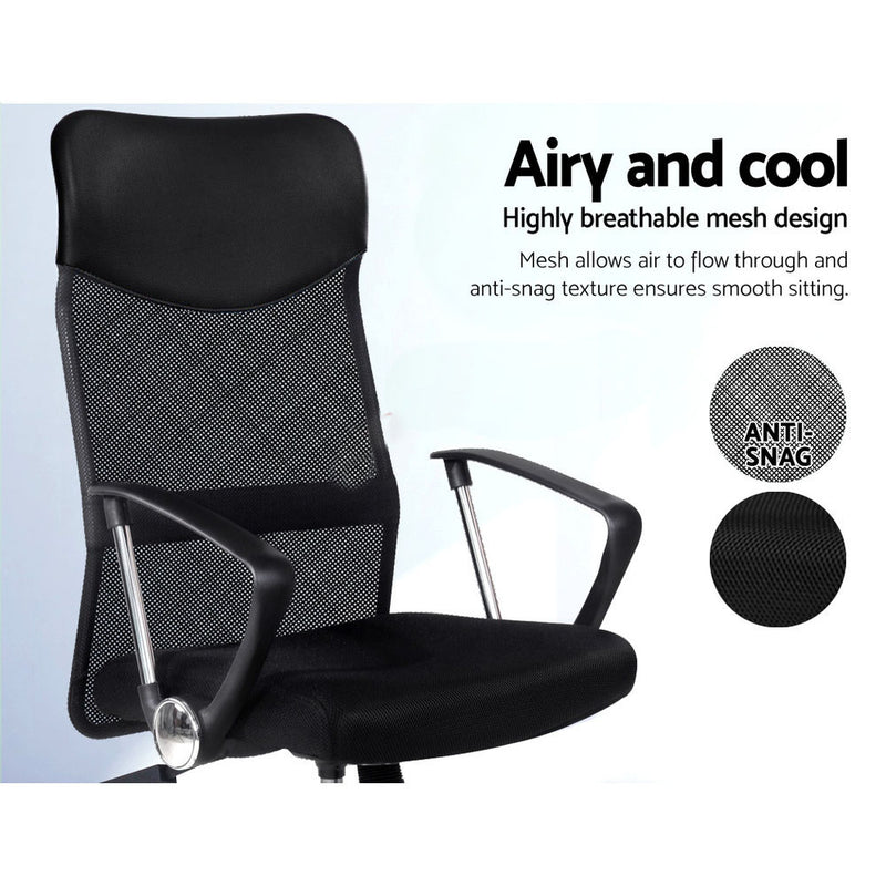 High Back Mesh Office Chair - Black