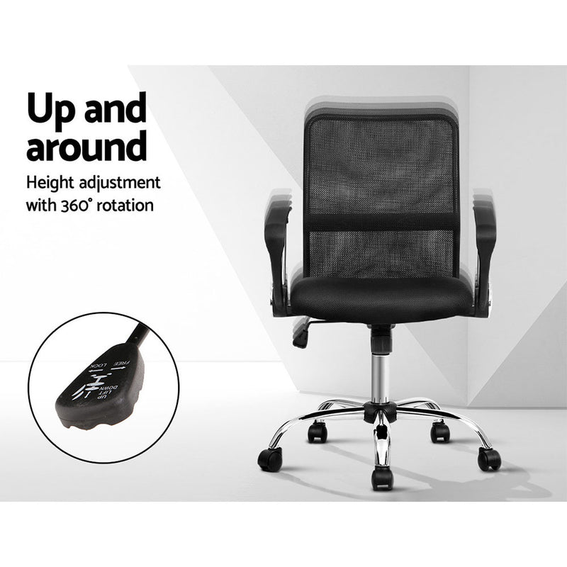 Executive Mesh Mid Back Office/Gaming Chair - Black