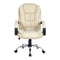 Leather Office Chair with Tilt – Beige