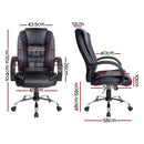 Leather Executive Office Chair - Black