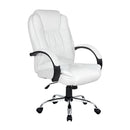 Artiss Executive Office Chair Leather Tilt White