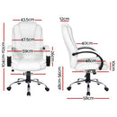 Executive Leather Office Chair - White