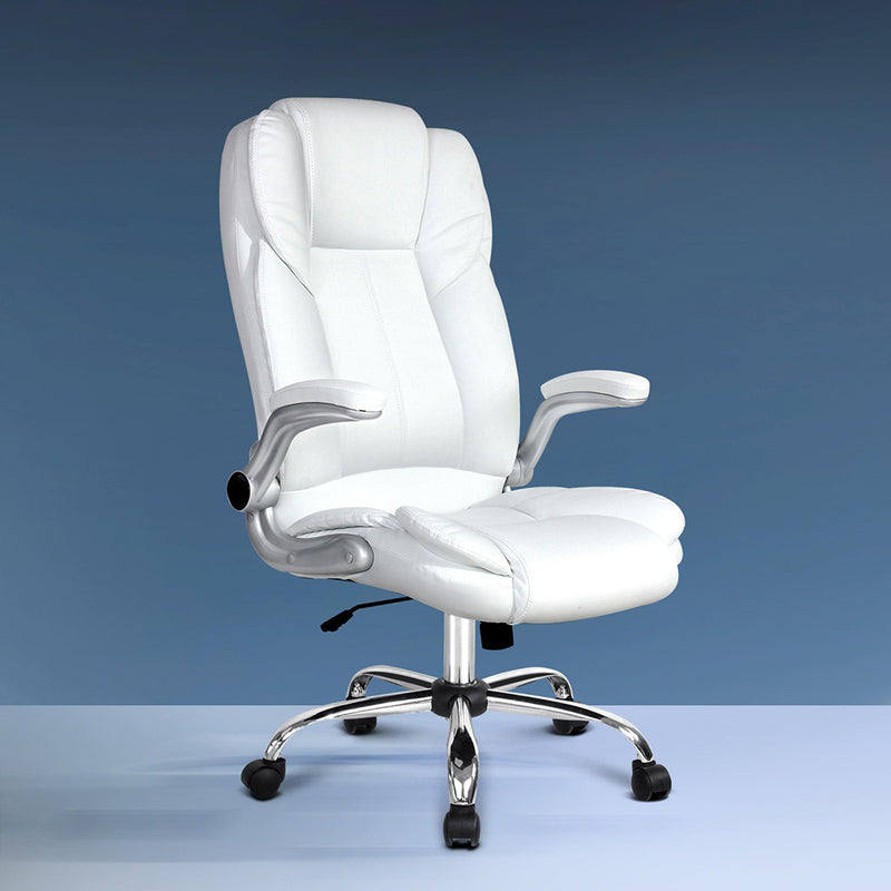 Leather Executive Office Chair - White