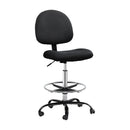 Artiss Office Chair Drafting Stool Fabric Chairs Black