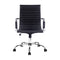 Leather Mid Back Office Chair - Black