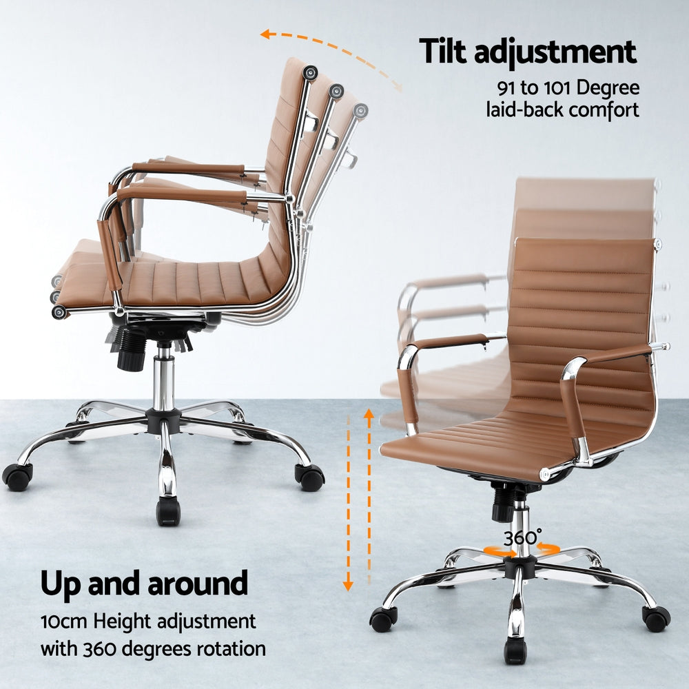 Rimini Conference Office Chair – Brown – Standard