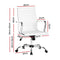 Leather Mid Back Office Chair - White