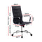 Leather High Back Office Chair - Black