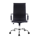 Leather High Back Office Chair - Black