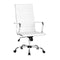 Artiss Office Chair PU Leather High Back White