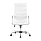 Leather High Back Office Chair - White