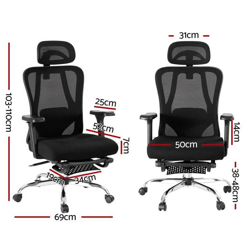 Mesh Office Chair – Ergonomic Back Support, Black