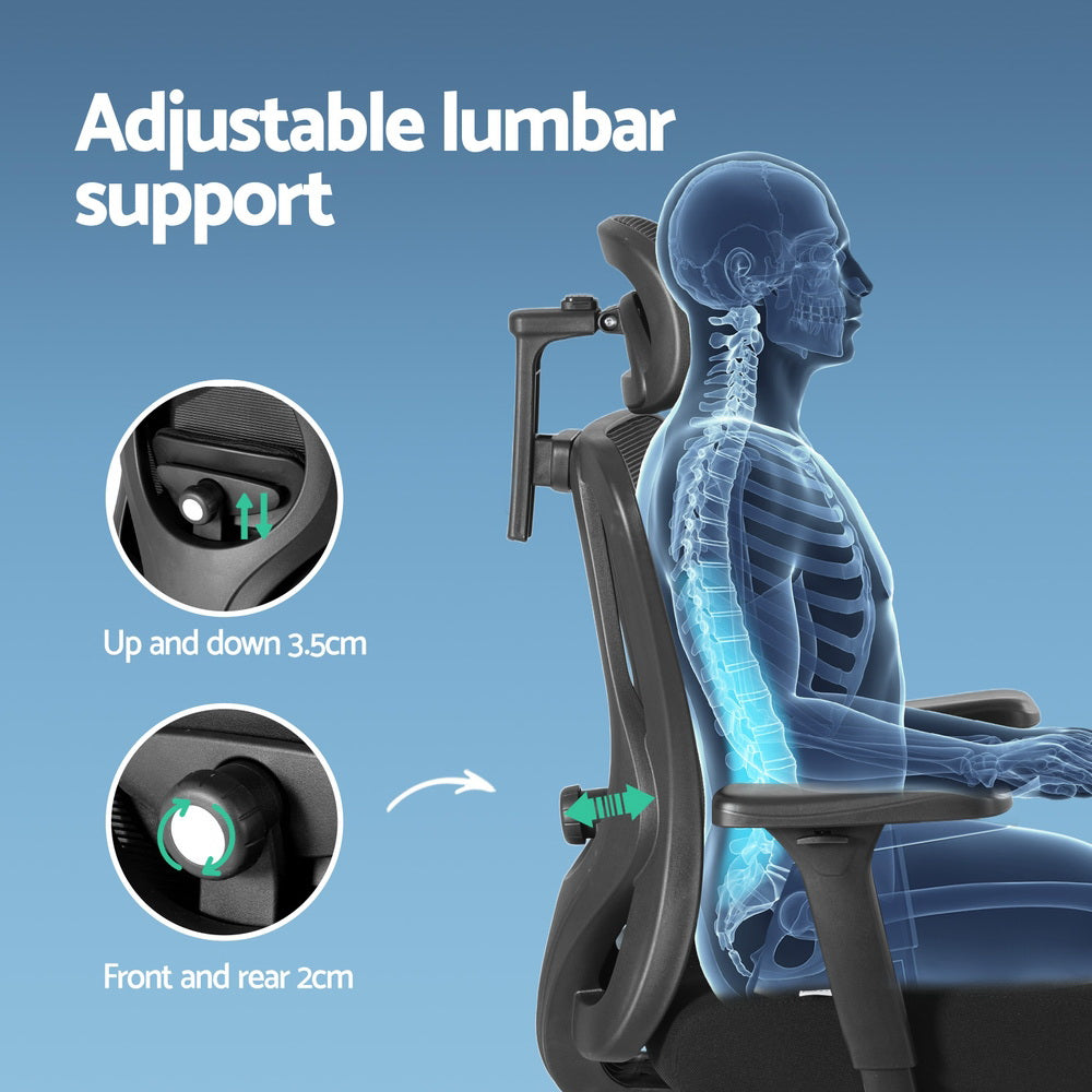 Alderon Ergonomic Mesh Office Chair – Black