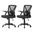 Rowan 2x Mesh Office Chair Mid Back Black