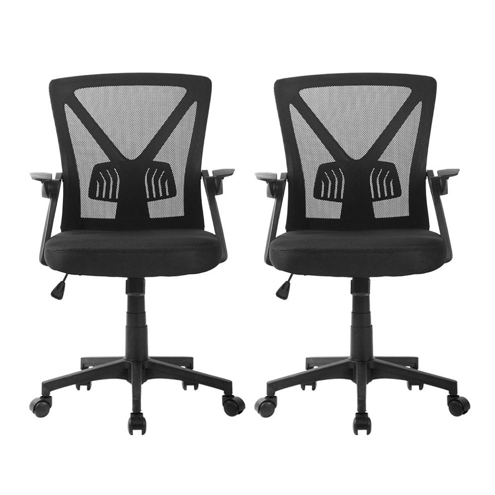 Rowan Mesh Office Chairs – Black – Set of 2