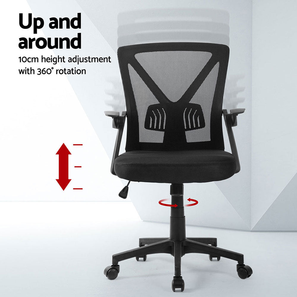 Rowan Mesh Office Chairs – Black – Set of 2