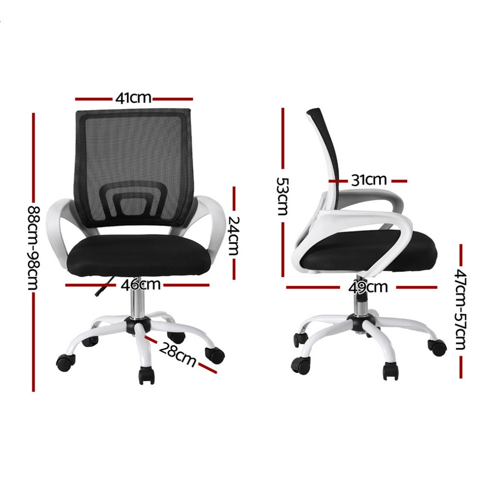 Miron Mid-Back Mesh Office Chair – White – Standard