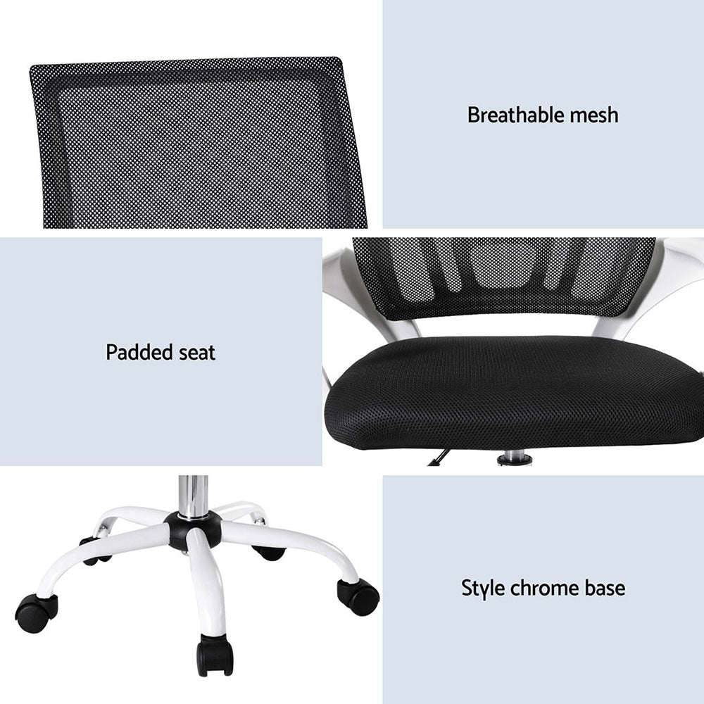 Kaeston Mesh Office Chairs – White – Set of 2