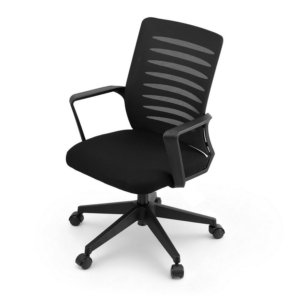 Hudson Ergonomic Mesh Office Chair – Black – Mid Back