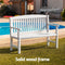 2-Seater Wooden Garden Bench – Lounge Chair, White Finish
