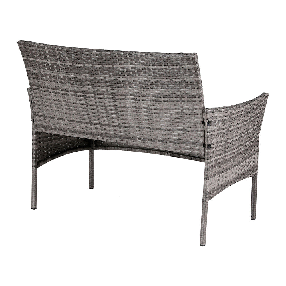 Linden 4 Seater Outdoor Sofa Set – Grey – Wicker
