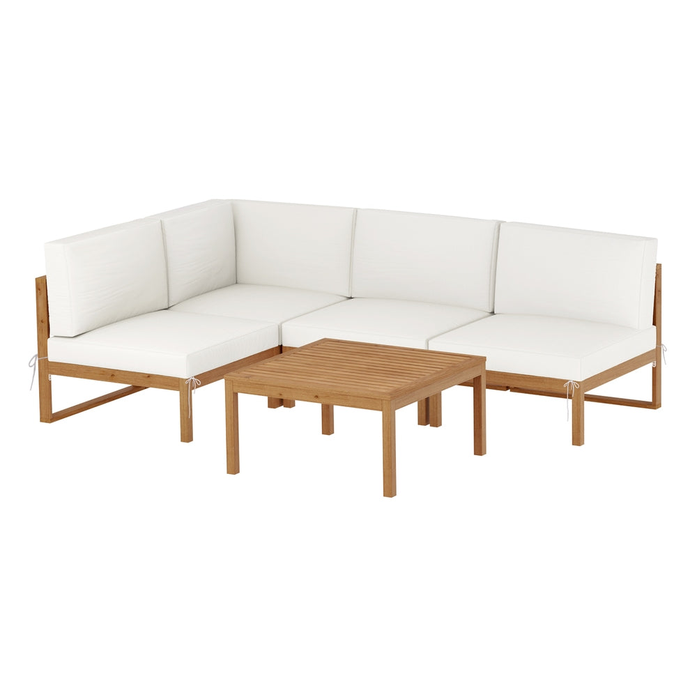Nova 4 - Seater Outdoor Sofa Set Wooden Lounge Setting 5PCS