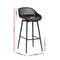 2 x Outdoor Bar Stools – Plastic, Black