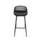 2 x Outdoor Bar Stools – Plastic, Black