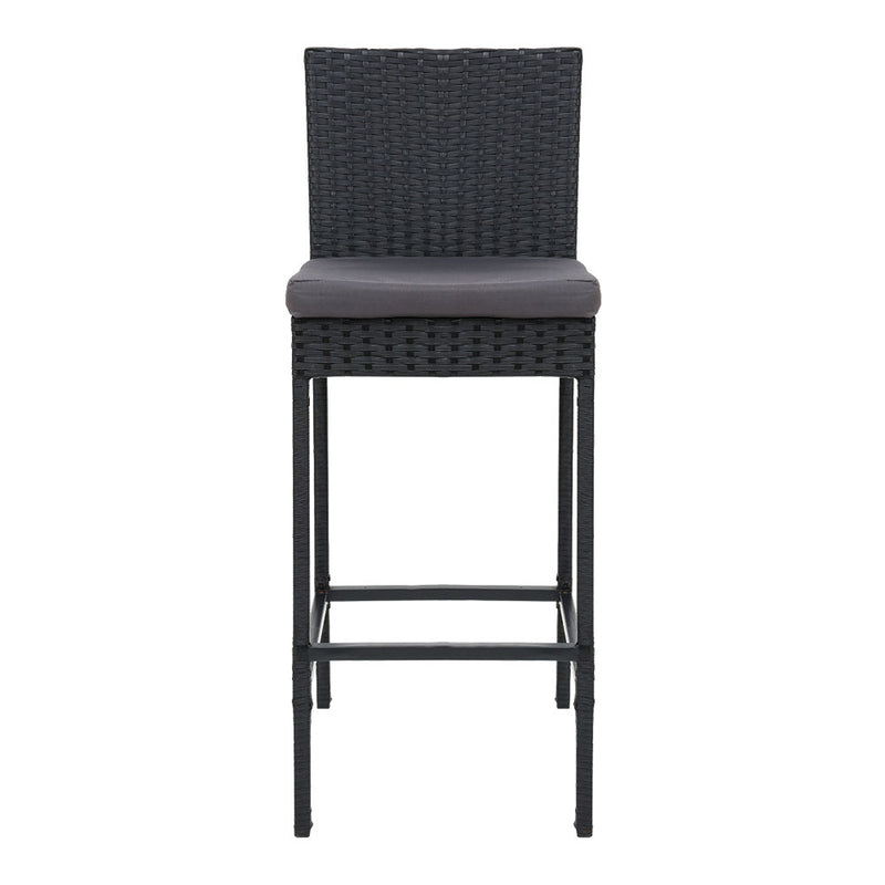 Set of 2 - Wicker Bar Stools