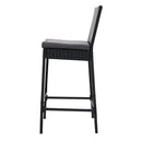 Set of 4 - Outdoor Wicker Bar Stools