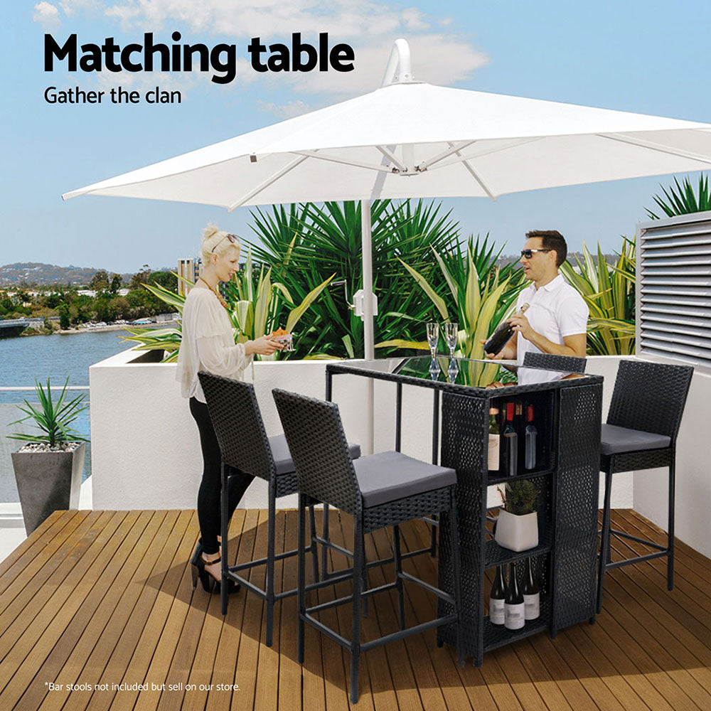Meridian Outdoor Bar Table – Black – 104 cm