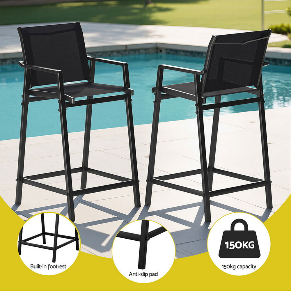 Nova Steel Bar Set – Black – 3 Piece
