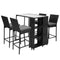 5-Piece Outdoor Wicker Bar Set