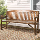 3 Seat Outdoor Wooden Garden Bench - Natural