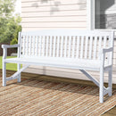 3 Seat Outdoor Wooden Garden Bench - White