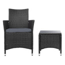 3 PC Outdoor Bistro Set - Black