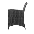 3 PC Outdoor Bistro Set - Black