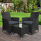 3 PC Outdoor Bistro Set - Black