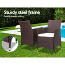 3 PC Outdoor Bistro Set - Brown