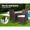 3 PC Outdoor Bistro Set - Brown