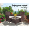 3 PC Outdoor Bistro Set - Brown