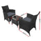 Outdoor Wicker Bistro Set - Black