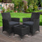 Outdoor Wicker Bistro Set - Black