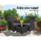 Outdoor Wicker Bistro Set - Black