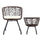 3 PC Outdoor Rattan Table & Chairs - Brown