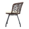 3 PC Outdoor Rattan Table & Chairs - Brown