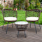 3 PC Outdoor Rattan Table & Chairs - Brown