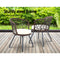 3 PC Outdoor Rattan Table & Chairs - Brown