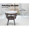 3 PC Outdoor Rattan Table & Chairs - Brown