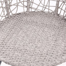 3 PC Outdoor Rattan Table & Chairs - Grey